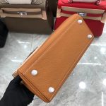 HERMES Haute Couture 32 Hand bag Vache leather hunter GHW Natural Brown Used