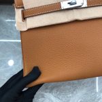 HERMES Haute Couture 32 Hand bag Vache leather hunter GHW Natural Brown Used