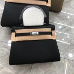 HERMES Haute Couture 32 Hand bag Vache leather hunter GHW Natural Brown Used