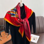 Carre 90 Le Pegase D Pegasus All Over Pattern Silk Scarf 3