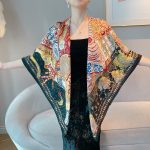 Gallant Horse Double Face Print Shawl Winter 53 70% cashmere 30% silk
