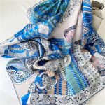 Armored Warrior Avocado Green Silk Scarf 90cm Twill Scarf