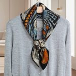 70% Cashmere 30% Silk Wrap Scarf Armored Warrior Multicolor Print Shawl130*130cm
